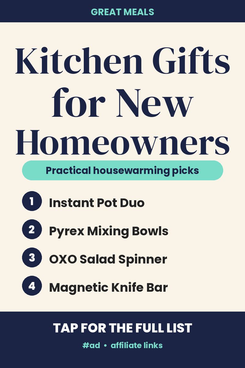 Kitchen Gifts for New Homeowners pin