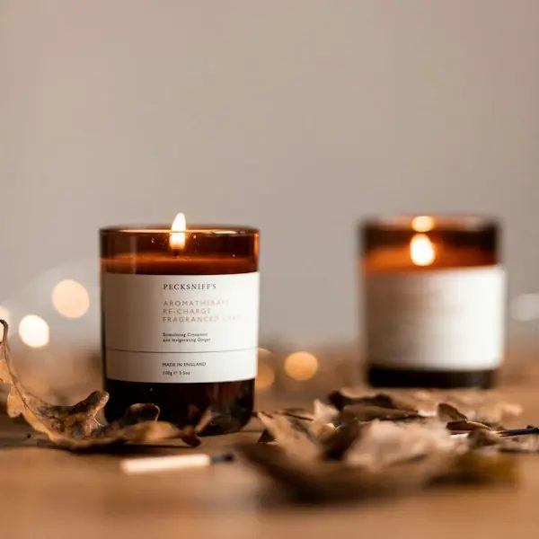 A lit candle